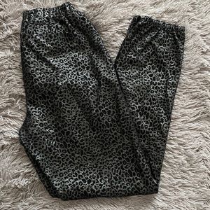 Metallic Cheetah Print Joggers